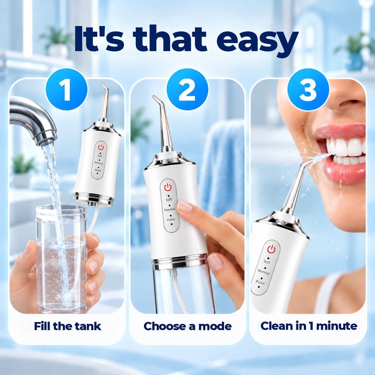 Portable Water Flosser for Teeth & Gums
